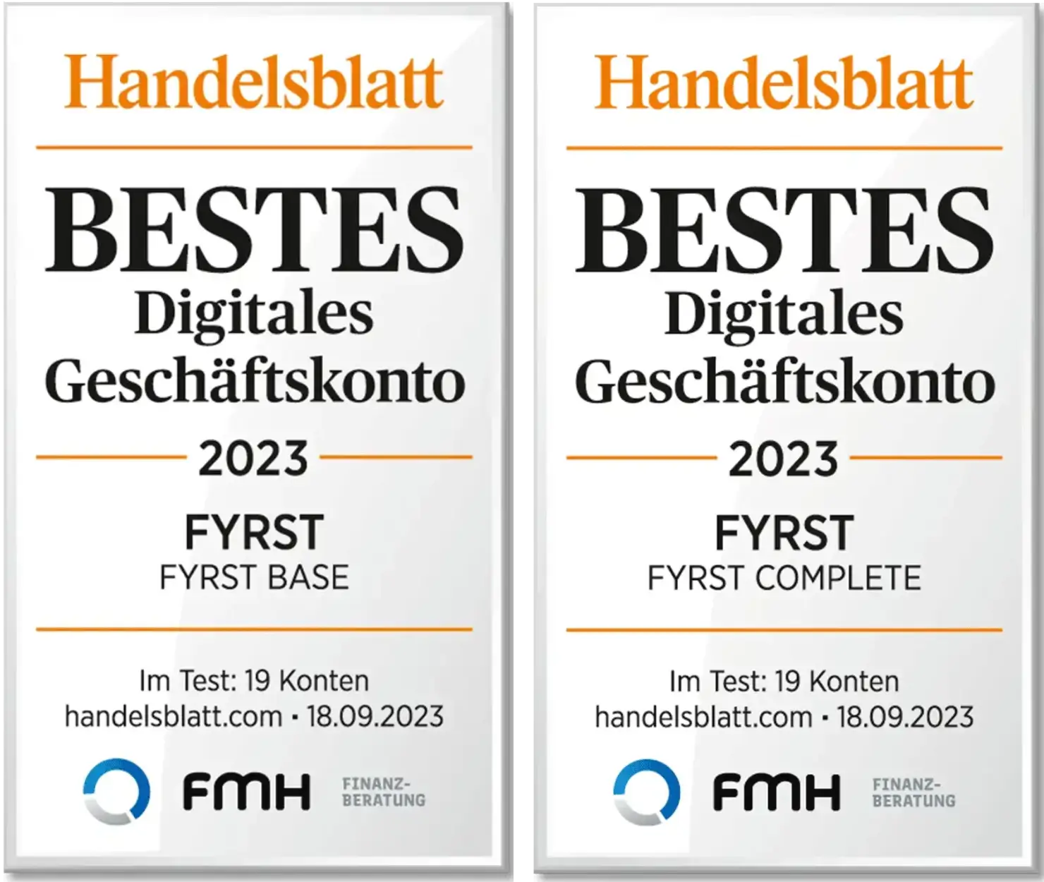 FYRST Testsiegel Handelsblatt 2023